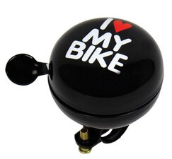 DingDong fietsbel I love my bike (zwart) 6,5 cm