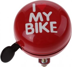 Fietsbel I love my bike rood dingdong (6,5cm)