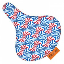 Zadelhoesje Bikecap wave blauw/rood