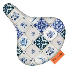 Zadelhoesje Bikecap delftsblauwe tegeltjes