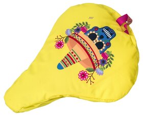Fiets zadelhoes Liix geel Skull