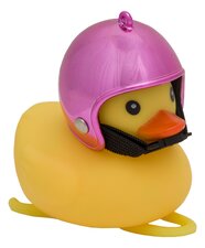 Badeend fietstoeter roze helm
