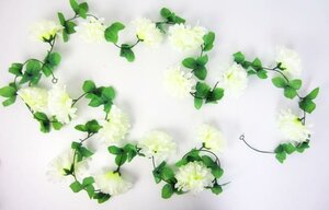 Bloemenslinger fietsslinger grote bloemen wit  