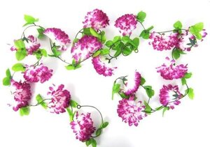 Bloemenslinger fietsslinger grote bloemen paars  