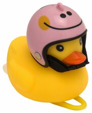 Badeend fietstoeter pink smile helm