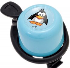 Fietsbel blauw met pinguin