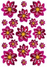 Fietsstickers bloemen kleine dahlia's