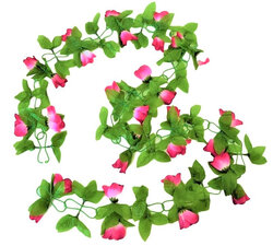 Bloemenslinger fietsslinger bloemen roze/wit