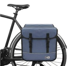Dubbele fietstas canvas blauw