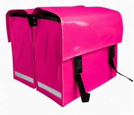 Fietstassen extra sterk roze (52L)