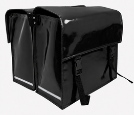 Fietstassen bisonyl zwart glans 46L
