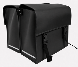 Fietstassen bisonyl zwart mat 46L