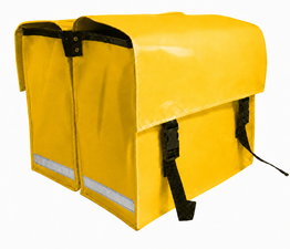 Fietstassen extra sterk geel (52L)