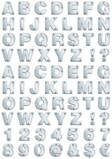 Fietsstickers ijzeren letters