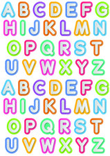 Fietsstickers gekleurd alfabet