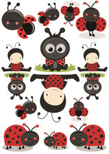 Fietsstickers ladybug baby