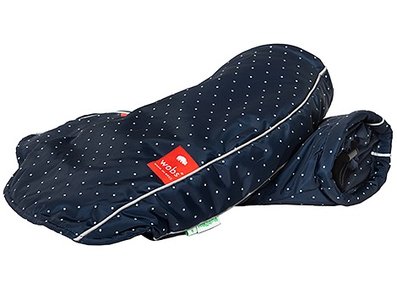 Fiets handwarmers Wobs donkerblauw met stip (handremversie) - Pimpjefiets